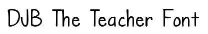 DJB The Teacher Font