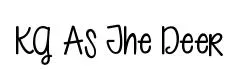 KG As The Deer original font preview