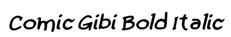 Comic Gibi Bold Italic