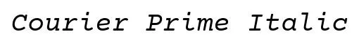 Courier Prime Italic