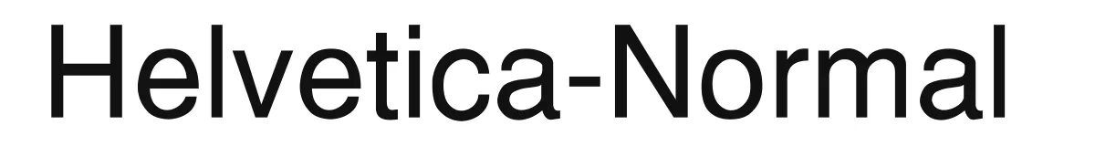 Helvetica-Normal font preview