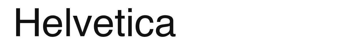 Helvetica original font preview