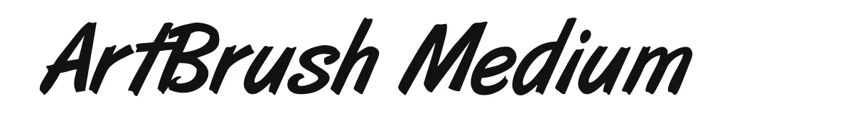 ArtBrush Medium original font preview