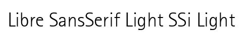 Libre SansSerif Light SSi Light