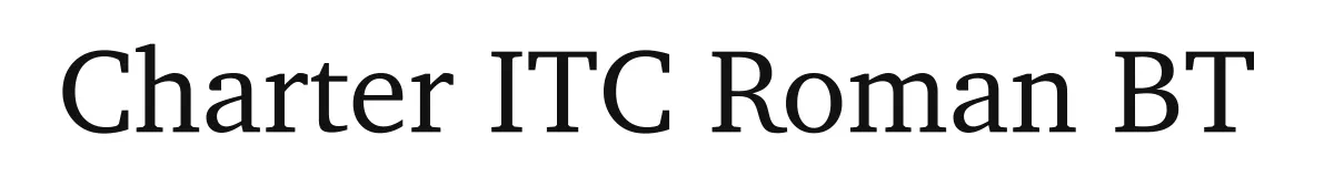 Charter ITC Roman BT original font preview