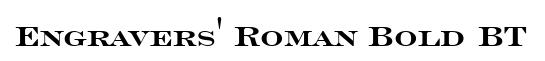 Engravers' Roman Bold BT