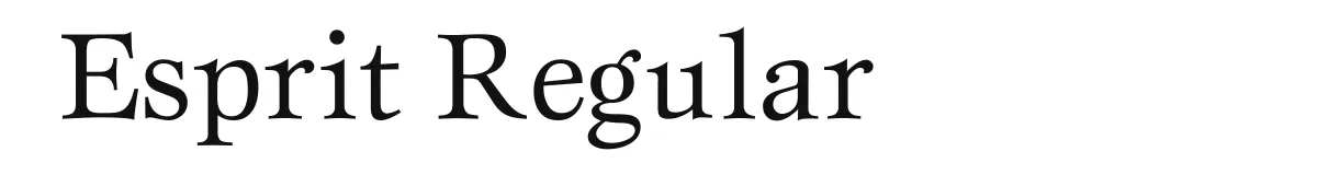 Esprit Regular original font preview