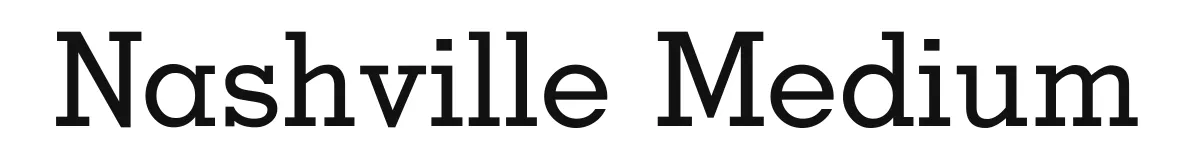 Nashville Medium original font preview