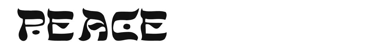 Peace- original font preview