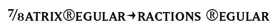 MatrixRegularFractions Regular