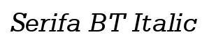 Serifa BT Italic