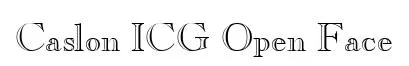 Caslon ICG Open Face original font preview