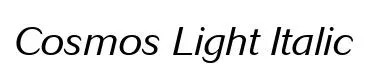 Cosmos Light Italic