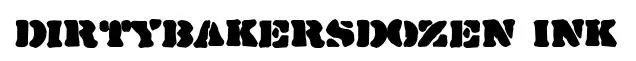 DirtyBakersDozen Ink original font preview