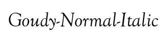 Goudy-Normal-Italic