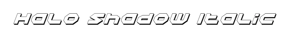 Halo Shadow Italic original font preview