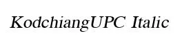 KodchiangUPC Italic original font preview