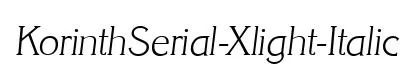 KorinthSerial-Xlight-Italic