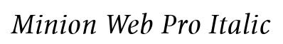 Minion Web Pro Italic