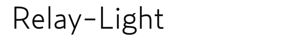 Relay-Light original font preview