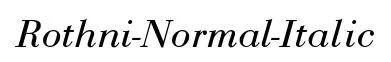 Rothni-Normal-Italic