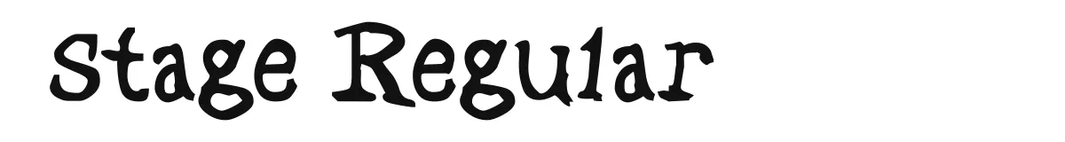 Stage Regular original font preview