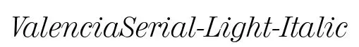 ValenciaSerial-Light-Italic