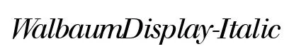 WalbaumDisplay-Italic