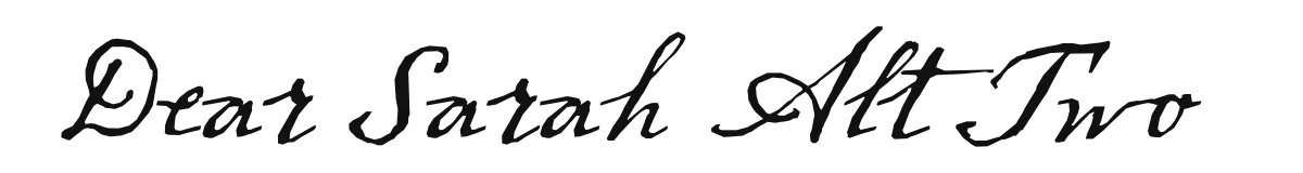 Dear Sarah Alt Two original font preview