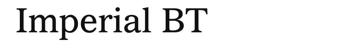 Imperial BT original font preview