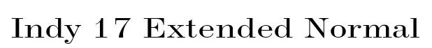 Indy 17 Extended Normal