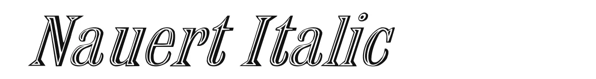 Nauert Italic original font preview