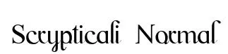 Scrypticali Normal original font preview