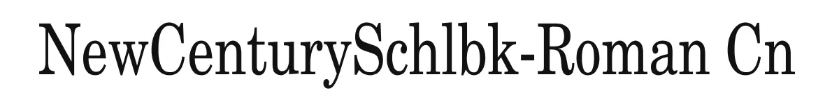 NewCenturySchlbk-Roman Cn original font preview