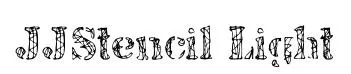 JJStencil Light original font preview