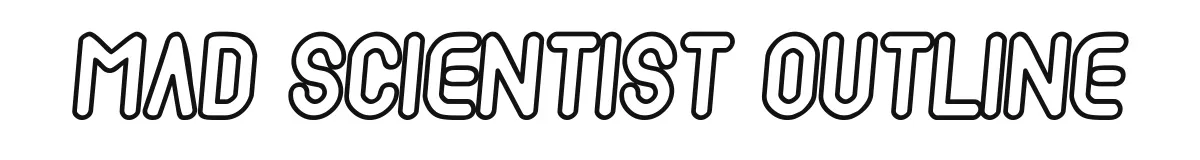 Mad scientist outline original font preview