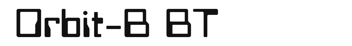 Orbit-B BT original font preview