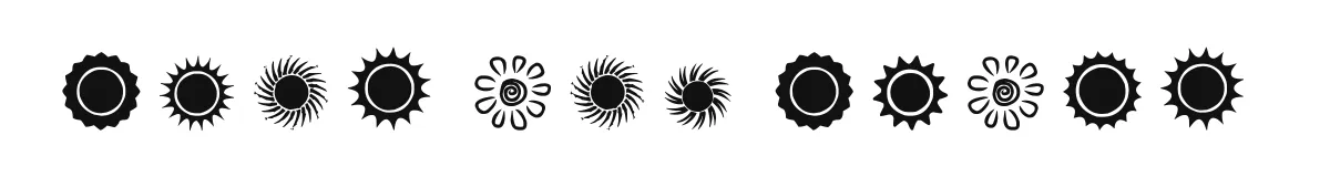 Suns and Stars original font preview