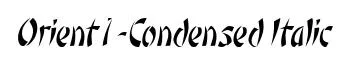 Orient1-Condensed Italic