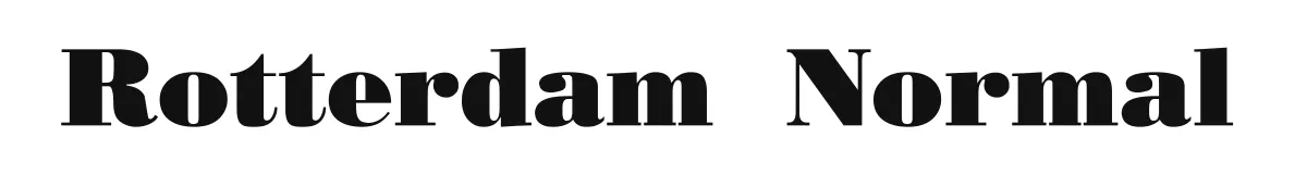 Rotterdam  Normal original font preview