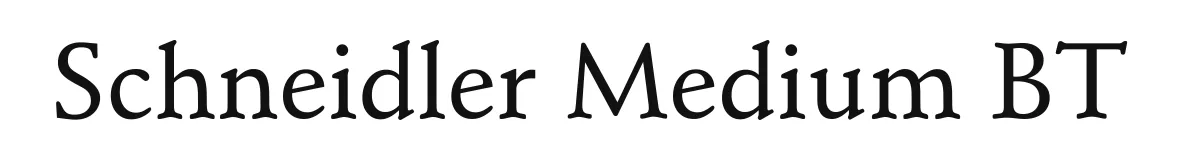 Schneidler Medium BT original font preview