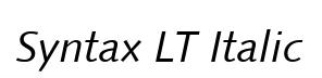 Syntax LT Italic