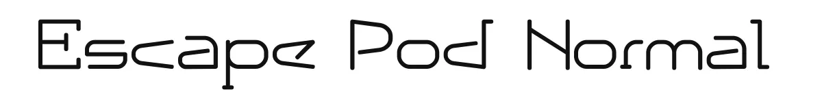 Escape Pod Normal original font preview