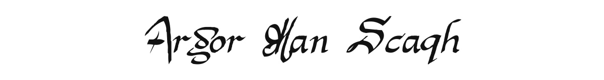 Argor Man Scaqh original font preview