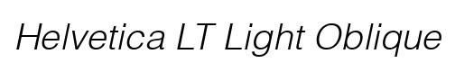 Helvetica LT Light Oblique