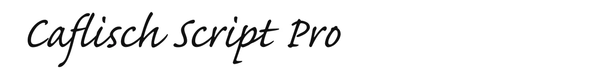 Caflisch Script Pro original font preview