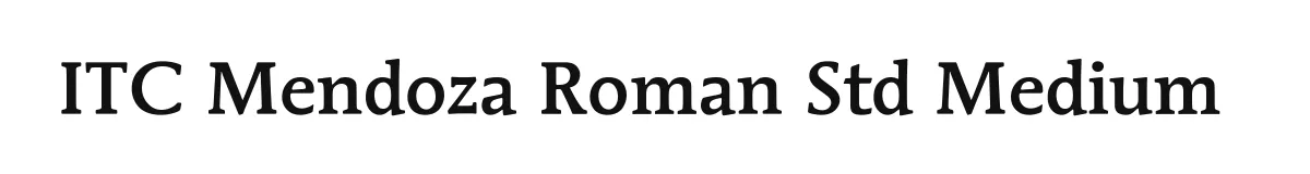 ITC Mendoza Roman Std Medium original font preview