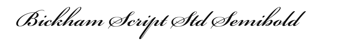 Bickham Script Std Semibold original font preview