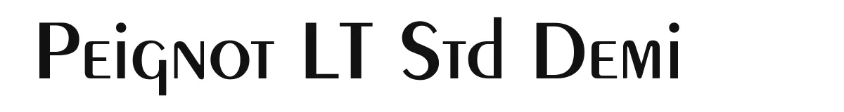 Peignot LT Std Demi original font preview