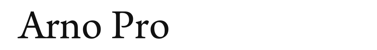 Arno Pro original font preview